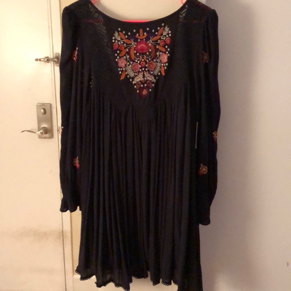 NWT Black Free People Floral Dress